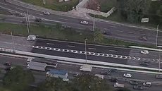 Via foi liberada para o tráfego às 5h37 desta terça-feira (15) - Imagem: Reprodução / TV Globo