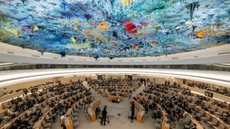 Salão dos Direitos Humanos na ONU. - Imagem: Reprodução | X (Twitter) - @AFPnews