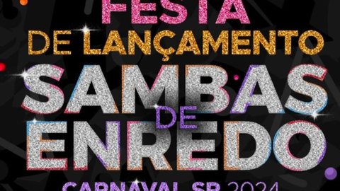 Carnaval 2024: escolas de samba de SP apresentam samba-enredo do próximo ano - Imagem: reprodução Carnavalesco
