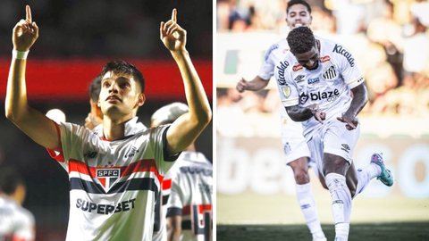 O clássico San-São acontece pela primeira vez na temporada de 2024 no estádio do Morumbis - Imagem: Reprodução/Instagram @saopaulofc e @santosfc