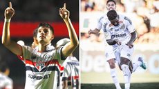 O clássico San-São acontece pela primeira vez na temporada de 2024 no estádio do Morumbis - Imagem: Reprodução/Instagram @saopaulofc e @santosfc