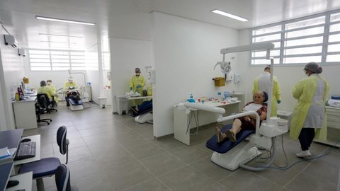Atendimento em saúde bucal na cidade de São Paulo - Imagem: Divulgação / Marcelo Pereira/ SECOM