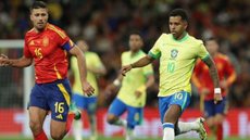 Brasil e Espanha empataram por 3 a 3 no Estádio Santiago Bernabéu com marcação de 3 pênaltis - Imagem: Reprodução/Instagram @cbf_futebol