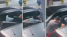Após intensa perseguição policial, um dos suspeitos foi ferido e não resistiu, enquanto a vítima relatou momentos de pânico. - Imagem: Reprodução | Câmeras de segurança