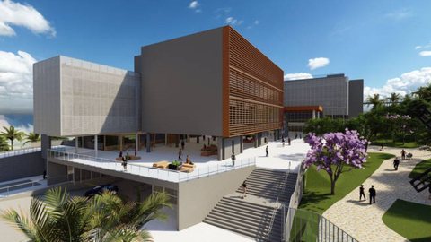 O Complexo terá 47 mil metros quadrados e inauguração prevista para 2029. - Imagem: Divulgação.