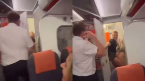 VÍDEO - casal é flagrado fazendo sexo em banheiro de avião - Imagem: reprodução Twitter