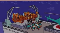 Durante a busca por desaparecidos do submarino Titan, viralizou um episódio de 'Os Simpsons', em que uma situação similar acontece com o Homer. - Imagem: reprodução I Twitter