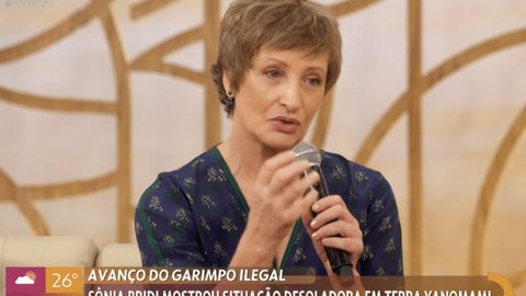 Sônia Bridi no programa "Encontro" (TV Globo) - Imagem: reprodução/Facebook