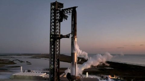 SpaceX atinge marco histórico com 5º lançamento da Starship - Imagem: Reprodução / Space X