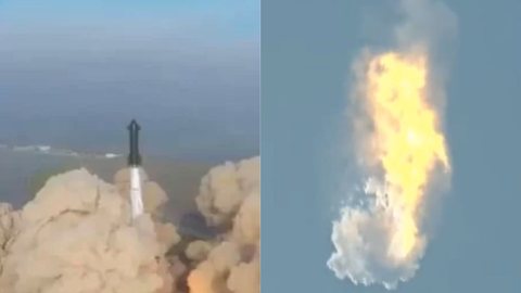 URGENTE - SpaceX, de Elon Musk, explode 4 minutos após lançamento; veja vídeo - Imagem: reprodução redes sociais