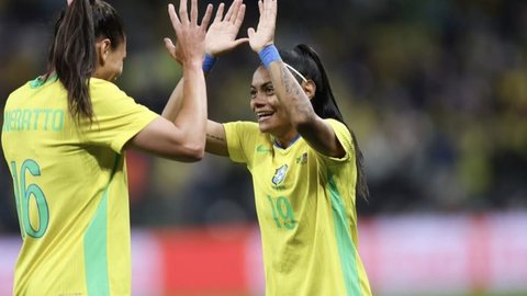 O Brasil demonstrou organização e eficiência, neutralizando as investidas dos EUA e confirmando a vitória em casa, com grande apoio da torcida - Imagem: Reprodução/CBF