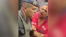 SSP afasta grupo de policiais envolvidos em agressão a idosa em Barueri - Imagem: Reprodução / Arquivo pessoal
