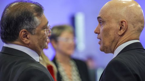 Ministros do STF, Flávio Dino e Alexandre de Moraes - Imagem: Reprodução / Agência Brasil / Fabio Rodrigues-Pozzebom