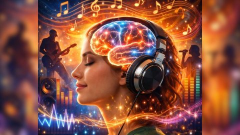 Sua playlist também educa - ou deseduca - o seu cérebro - Imagem gerada por IA