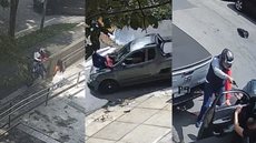 Câmeras de segurança registraram o assalto que resultou na morte do arquiteto, que não resistiu aos ferimentos após ser baleado - Imagem: Reprodução / Câmeras de Segurança