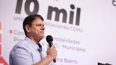 Governador Tarcísio de Freitas, durante anúncio dos investimentos do Casa Paulista. - Imagem: Reprodução/Governo de SP.