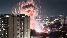 Explosão em depósito clandestino de fogos de artifício deixou um morto e dez feridos - Imagem: Reprodução / Redes Sociais