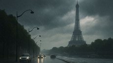 Tempestades que atingiram a França foram causadas por altas temperaturas - Imagem gerada por IA