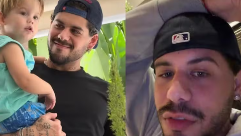 Zé Felipe pediu desculpas após receber críticas pela publicação de um vídeo em que o filho José Leonardo repete uma expressão de conotação sexual durante uma reunião familiar - Imagem: Reprodução