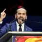 Abelardo de la Espriella celebra resultado preliminar que o coloca como vencedor da eleição presidencial colombiana - Imagem: Reprodução
