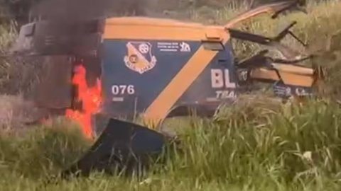 Polícia reforça buscas na região após quadrilha explodir carro-forte e fugir sem levar dinheiro. - Imagem: Reprodução/EPTV.