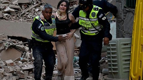 São Paulo enviará especialistas em estruturas colapsadas para apoiar equipes venezuelanas após terremotos que deixaram centenas de mortos - Imagem: Reprodução/Juan BARRETO/AFP
