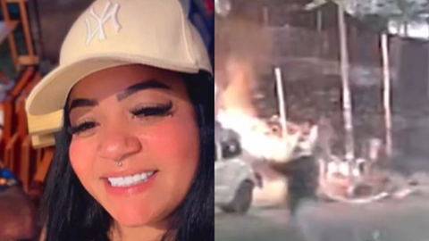 Criminoso desceu da moto atirando contra a vítima, que mão resistiu ao ataque - Imagem: Reprodução