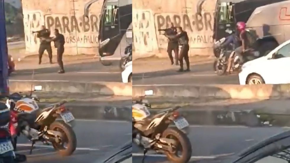 Tiroteio em avenida famosa gera pânico e leva motoristas a se jogarem no chão; veja o vídeo - Imagem: Reprodução/Redes sociais