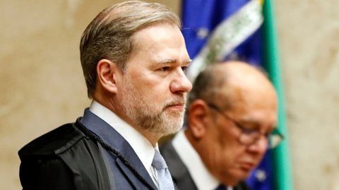 O ministro Dias Toffoli durante sessão do STF - Imagem: Reprodução / Agência Brasil / Bruno Peres