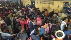 Tragédia em estação de trem na Índia deixa 18 mortos - Imagem: Reprodução / X / @JoaoMendez333