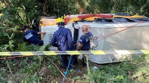 Tragédia em Gramado: Turista de SP morre em acidente durante passeio - Imagem: Reprodução/CBM