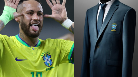 Traje oficial da Seleção que poderá ser usado pelo atacante - Imagem: Reprodução