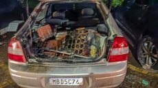 O carro envolvido na explosão ocorrida na noite desta quarta-feira (13). - Imagem: Divulgação / PF-DF