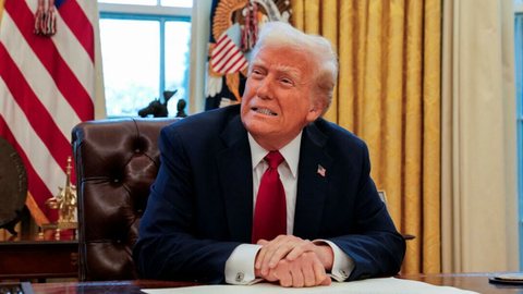 O presidente ainda alerta para possíveis impactos financeiros aos americanos - Imgem: Reprodução / X / @France24_fr