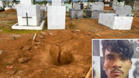 Casal viola túmulo de Lázaro Barbosa e revela motivo paranormal - Imagem: reprodução Twitter