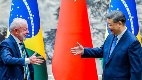Presidente da República, Luiz Inácio Lula da Silva e o Presidente da República Popular da China, Xi Jinping - Imagem: Reprodução / Ricardo Stuckert / Agência Brasil