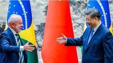 Presidente da República, Luiz Inácio Lula da Silva e o Presidente da República Popular da China, Xi Jinping - Imagem: Reprodução / Ricardo Stuckert / Agência Brasil