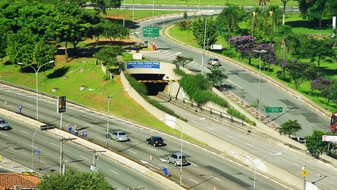 Complexo Viário Ayrton Senna, perto do Parque Ibirapuera, em São Paulo - Imagem: reprodução/Google Street View
