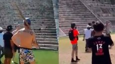 Turista leva paulada na cabeça após cometer erro grave; assista - Imagem: reprodução redes sociais