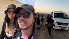 Turistas brasileiros enfrentam deserto após assalto no Peru; veja vídeo - Imagem: Montagem SP Diário / Reprodução / Instagram @praladafronteira