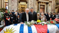 Lula e outras autoridades compareceram ao velório de Mujica, que durou mais de 24 horas - Imagem: Reprodução / PR / Ricardo Stuckert
