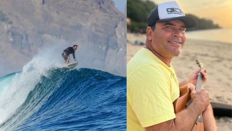 Um registro mostrou os últimos momentos do dia do surfista Márcio Freire antes de morrer afogado. - Imagem: reprodução I Instagram @marciofreiremaddog