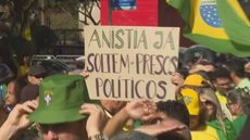 A contagem dos manifestantes foi realizada com tecnologia de inteligência artificial - Imagem: Reprodução / TV Globo