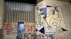 O mural, que retrata operários, é um patrimônio cultural tombado - Imagem: Reprodução / X / @g1saopaulo