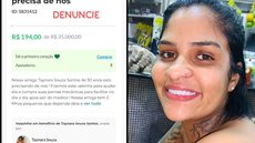Enquanto luta pela recuperação, a família de Tainara enfrenta o desafio de um golpe online que usa seu nome para arrecadar dinheiro - Imagem: Reprodução/G1