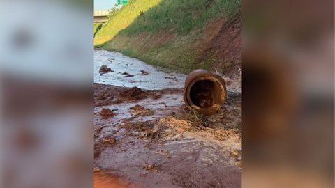 Prefeitura de Indaiatuba atribui rompimento a erosão do solo - Imagem: Reprodução / Paulo Bernardino