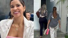 Tatiana Medeiros deixou o Instituto Médico Legal amparada por médicos após realização de perícia psiquiátrica determinada pela Justiça Eleitoral - Imagem: Reprodução