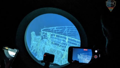 VÍDEO: Expedição ao Titanic mostra novos detalhes do naufrágio em 8K - Imagem: reprodução OceanGate Expeditions