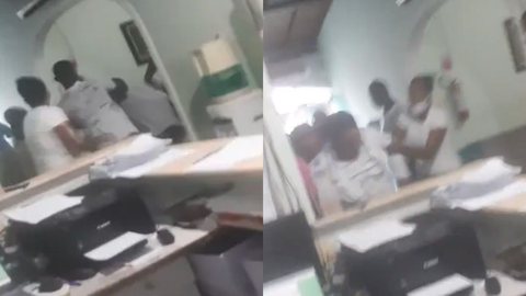 VÍDEO: médico e pacientes trocam socos em clínica por motivo que irrita qualquer um - Imagem: reprodução Twitter