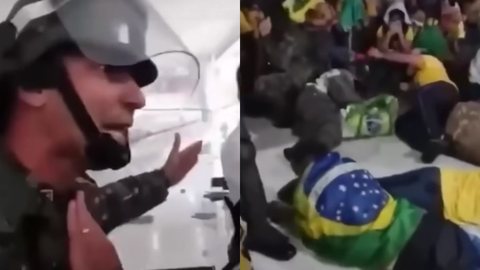 URGENTE: vídeo flagra ação suspeita de militares do Exército durante ato golpista em Brasília - Imagem: reprodução Youtube